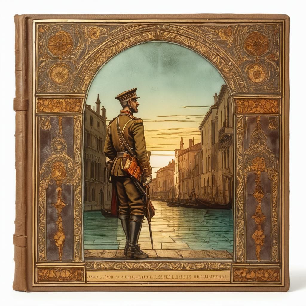 Venetian Monk-Soldier with Book in Manton Illustration Style