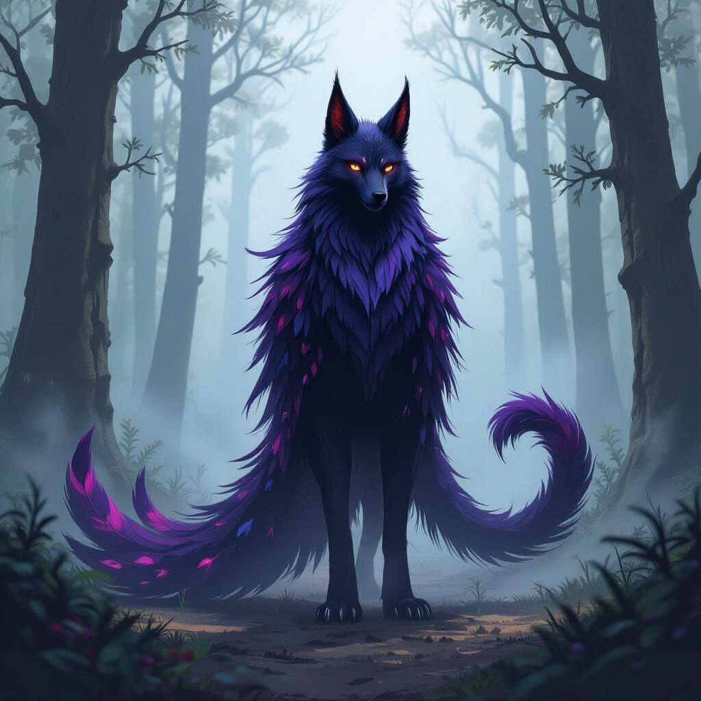 Mystical Shadow Phengon in Misty Forest