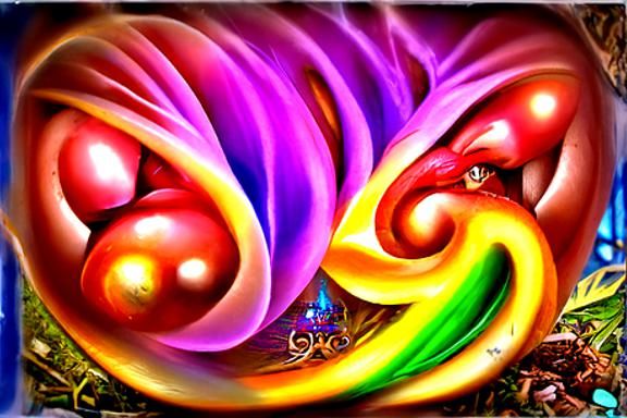 Colorful Surreal Scene Inspired by Josephine Wall