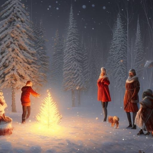 Futuristic Silver Christmas: A Sparkling Winter Holiday