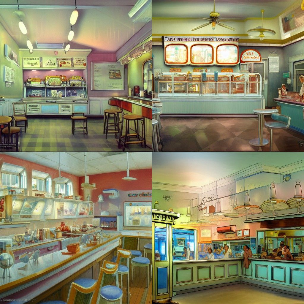 Psychiatric Ward Ice Cream Parlor: Detailed Concept Art