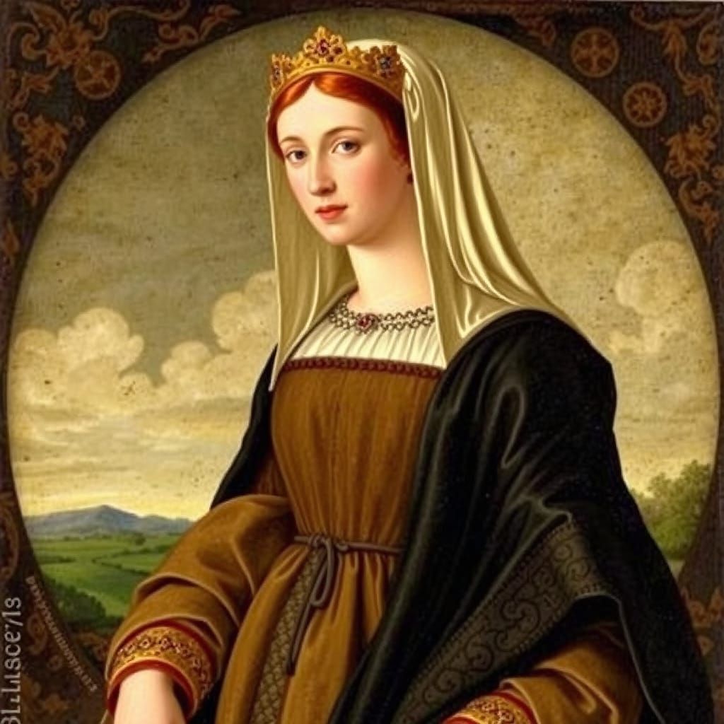 Medieval Princess in 14th Century Royal Attire