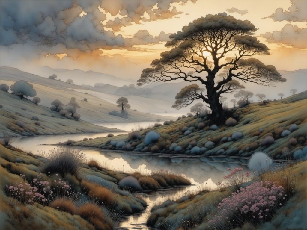 Ethereal Moor Landscape in Meticulous Detail