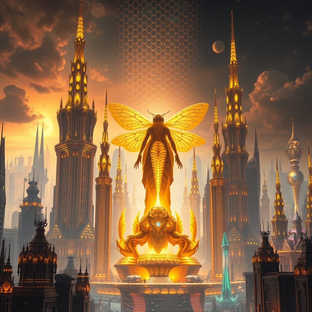 Metropolis Worshipping the Great Mother Bee