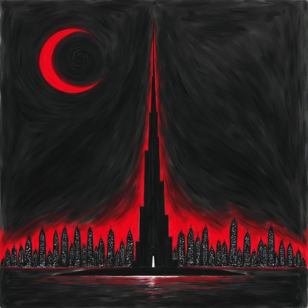 Cyberpunk Cityscape at Dusk