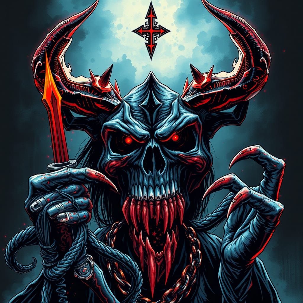 Ominous Horror Tattoos in Dark Underground Novel Style