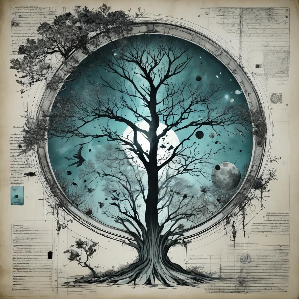 Underwater Biopunk Magnolia Tree Patent Drawing