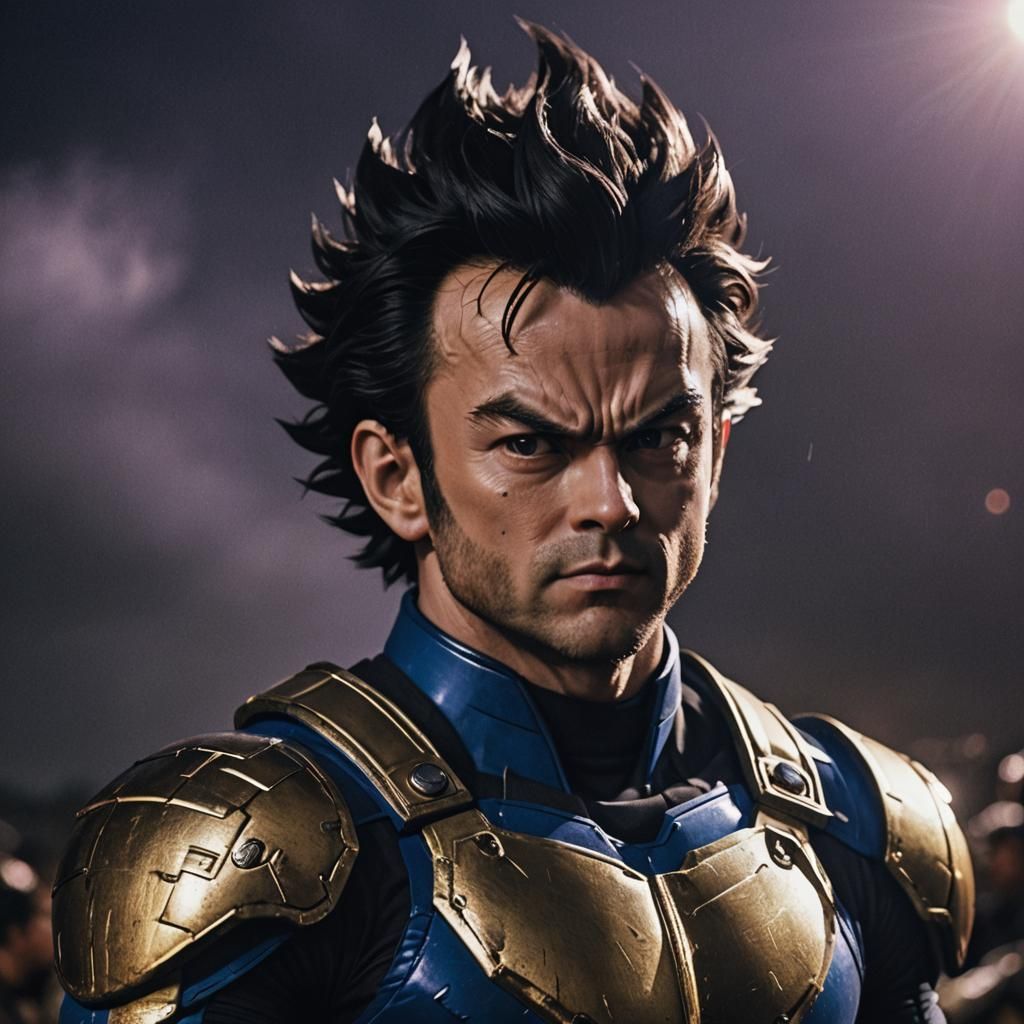 Vegeta Portrait in Cinematic Style