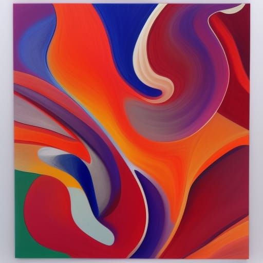 Abstract Curves Generated by AI