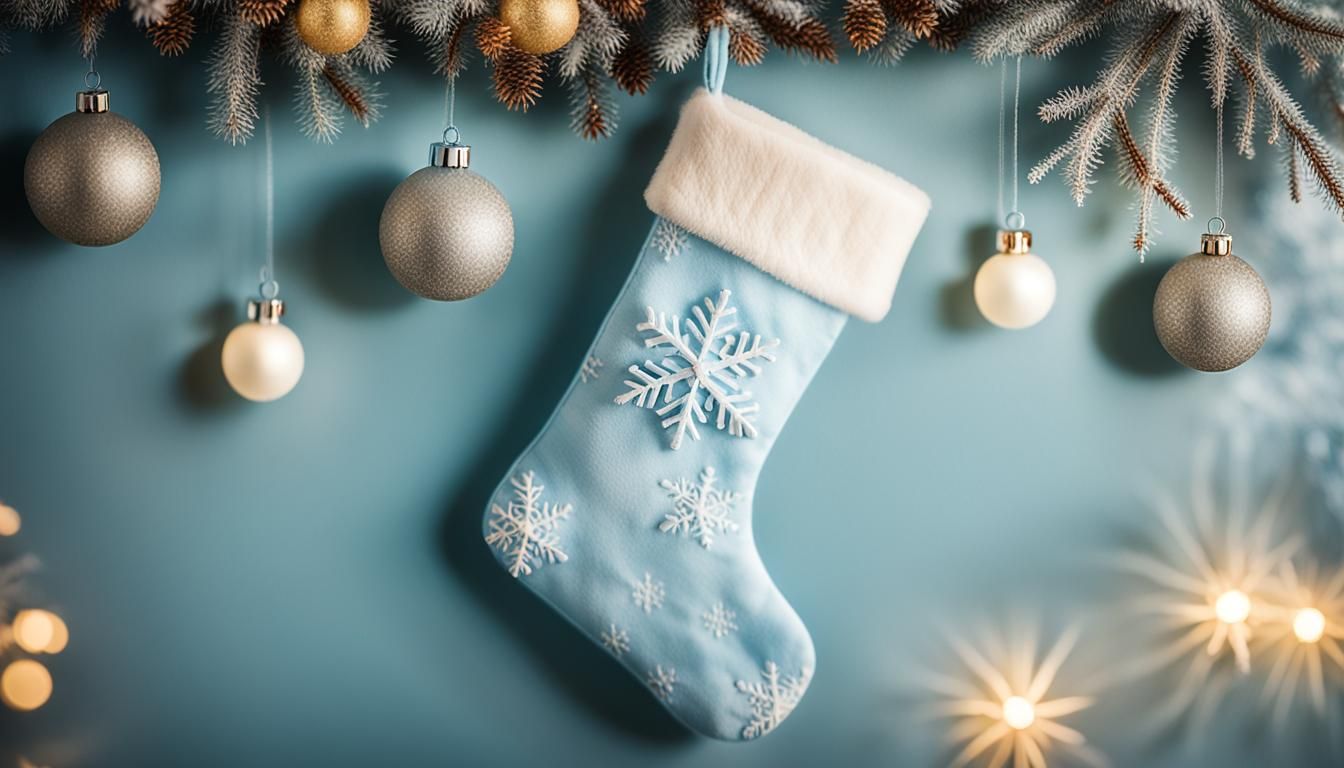 Snowflake Christmas Stocking in Warm Pastel Hues