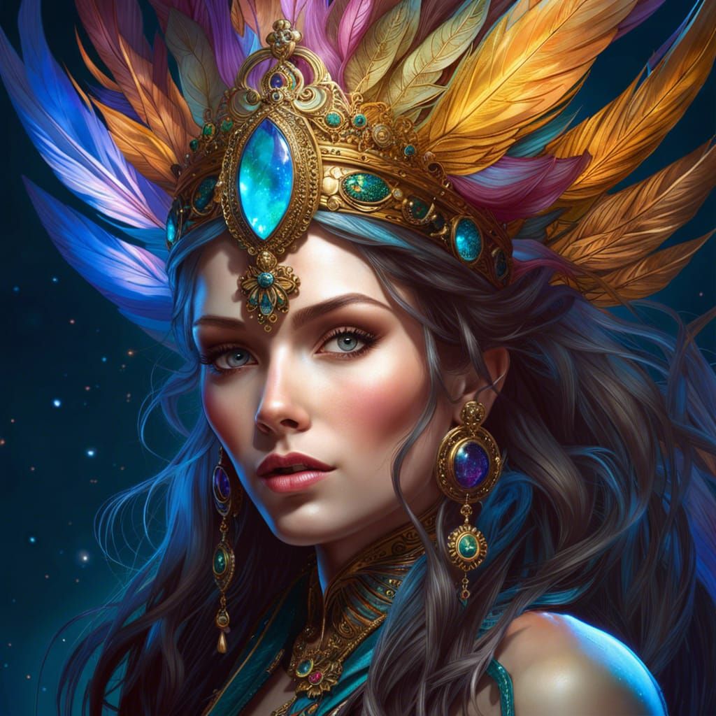 Enchanting Elf Water Mage Portrait in Borderland Fantasycore...