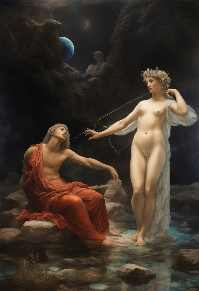 Egeria Dictates Laws to Numa: Holographic Astral Illustratio...