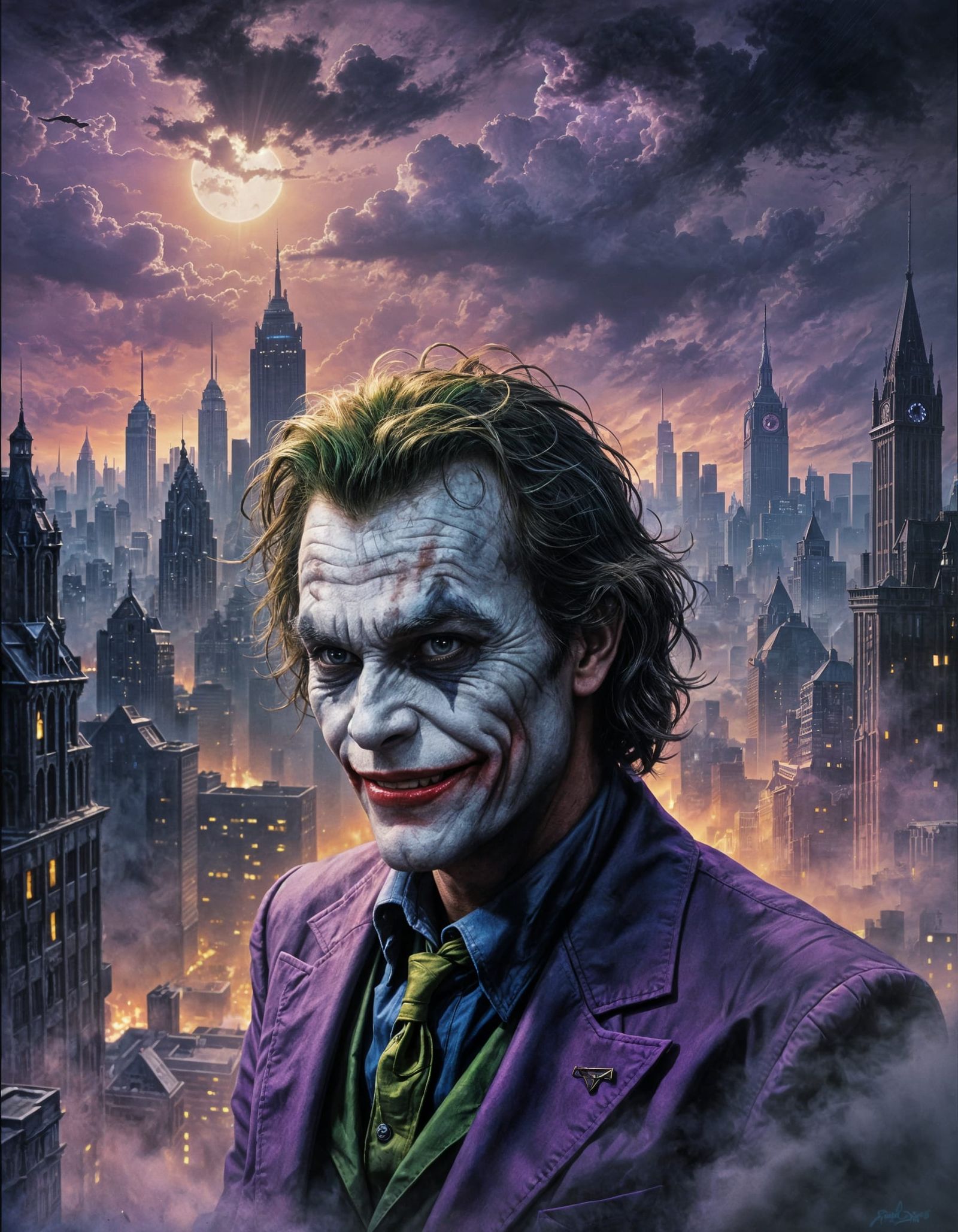 Dennis Quaid as Joker in Gotham: Fantasy Illustration