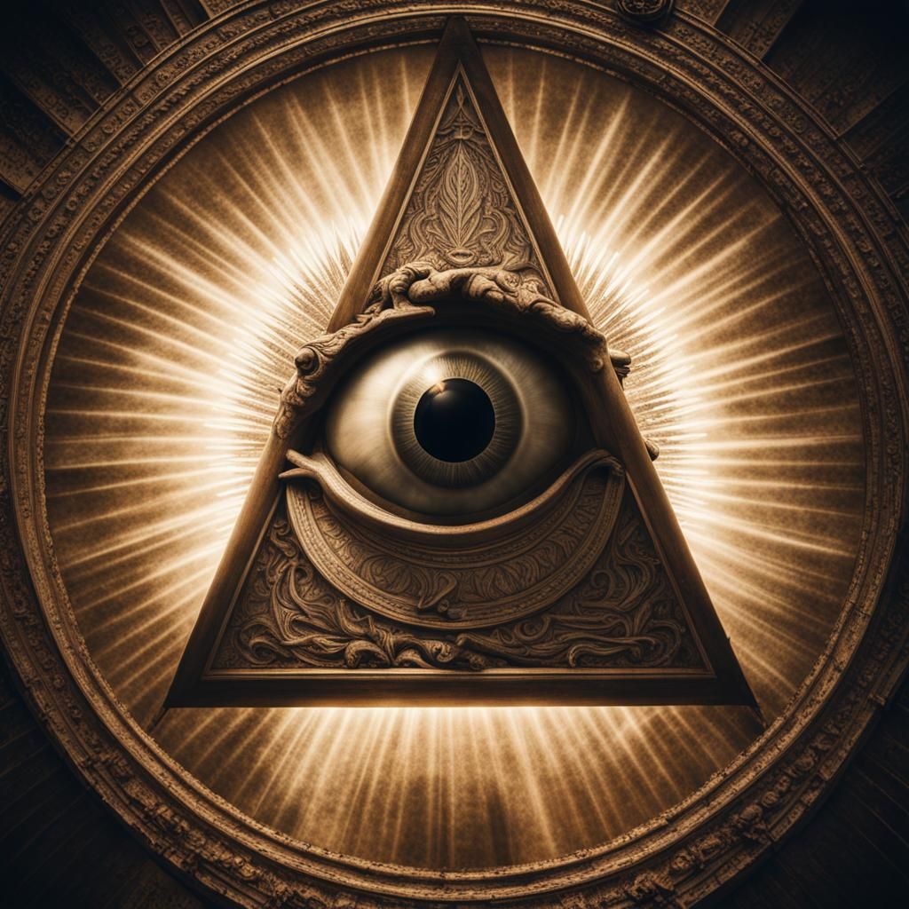 All-Seeing Eye of Providence in Radiant Light