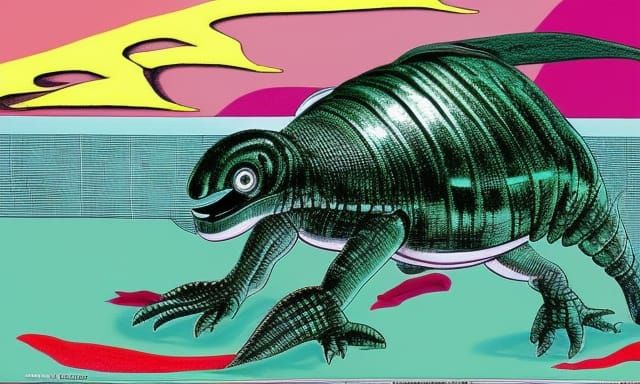 Gamera in Grotesque Style of Underground Comix