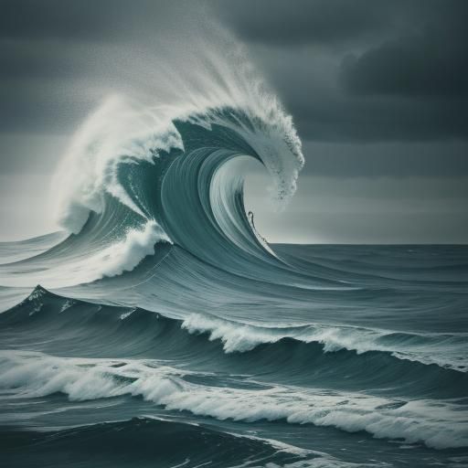 Hyperrealistic Rough Sea in Cinematic Style