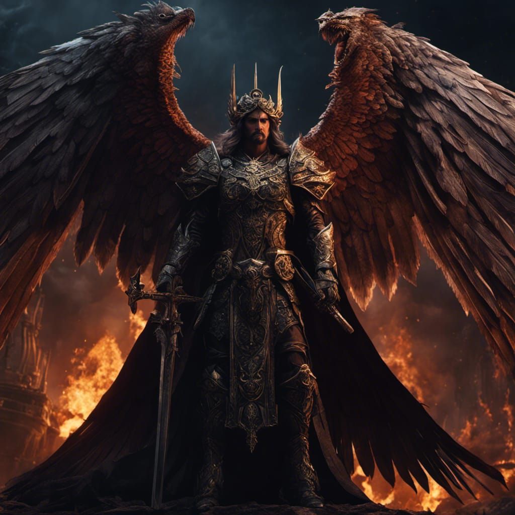 Samael: Angel of Death in Detailed Matte Painting
