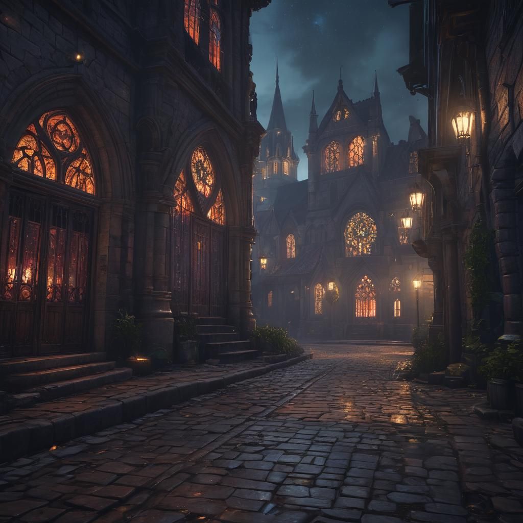 Corner of gothic street