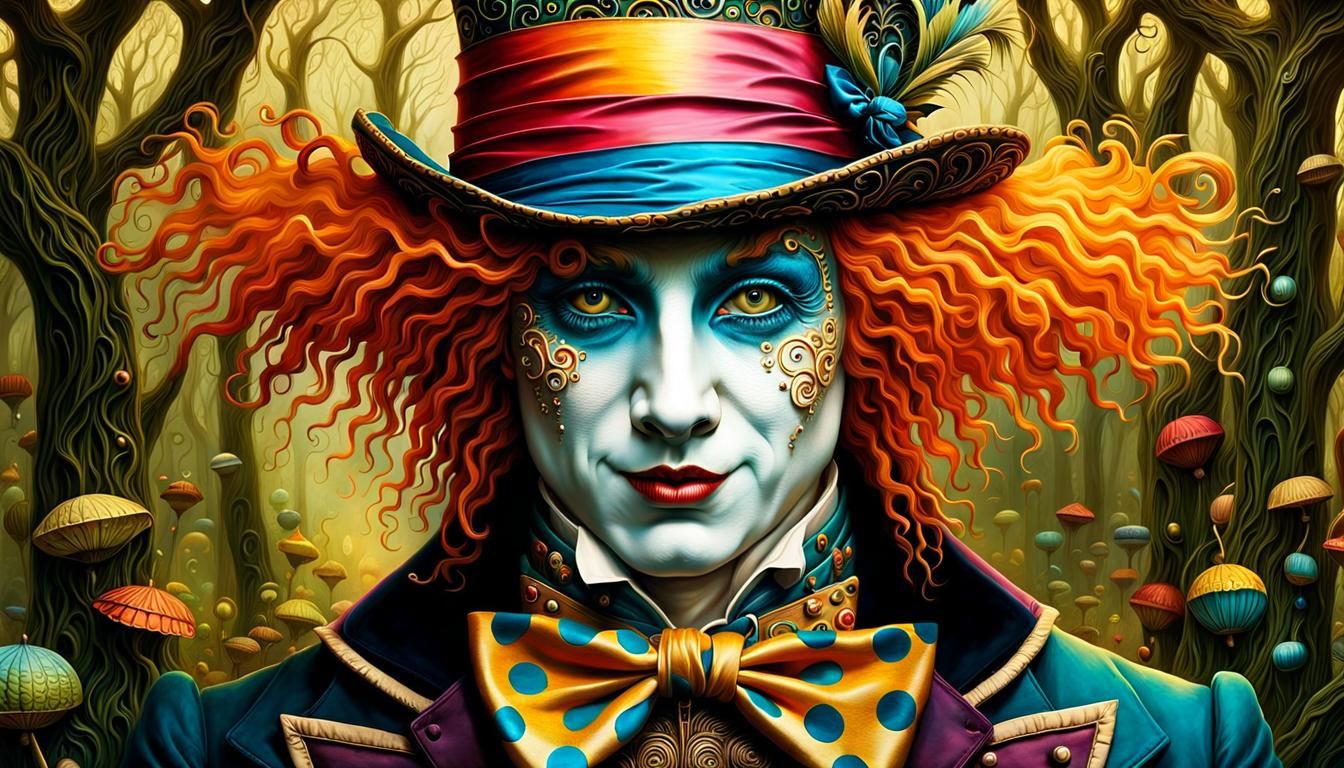 Surreal Mad Hatter Party in English Garden