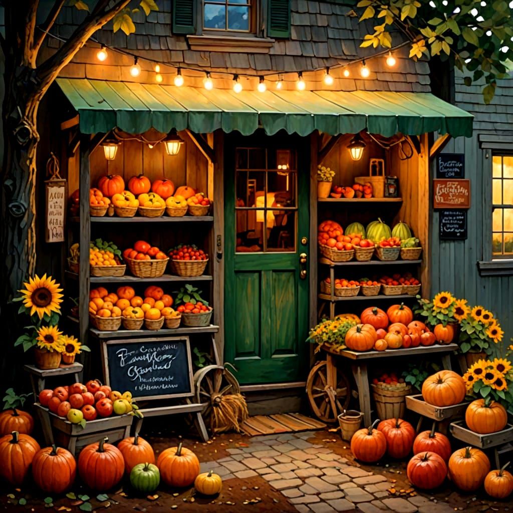 Rustic Farm Stand in Vintage Americana Style