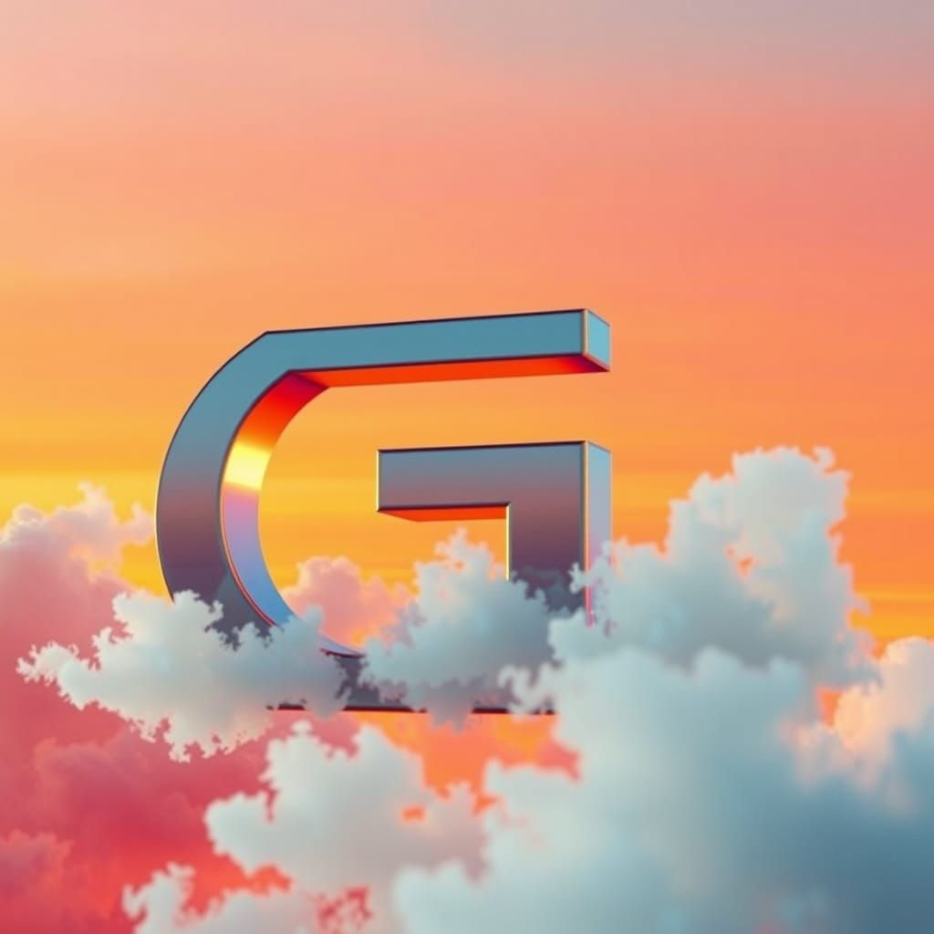 G in Futuristic Typography Style