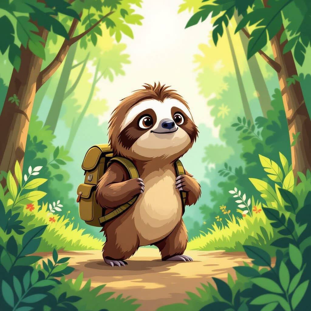 Sylvester the Sloth Embarks on a Grand Adventure