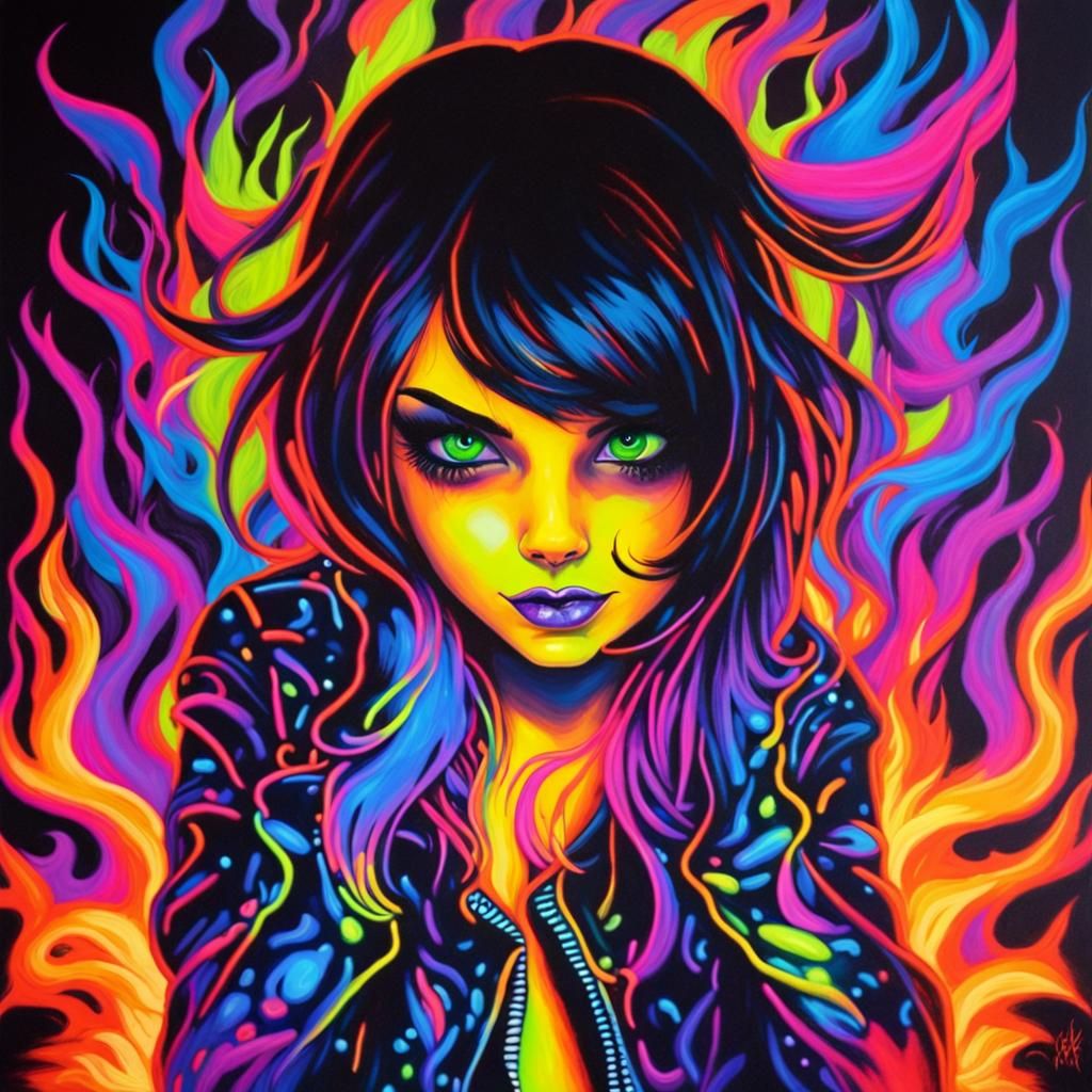 Furious Bedeviled Shadow in Neon Blacklight