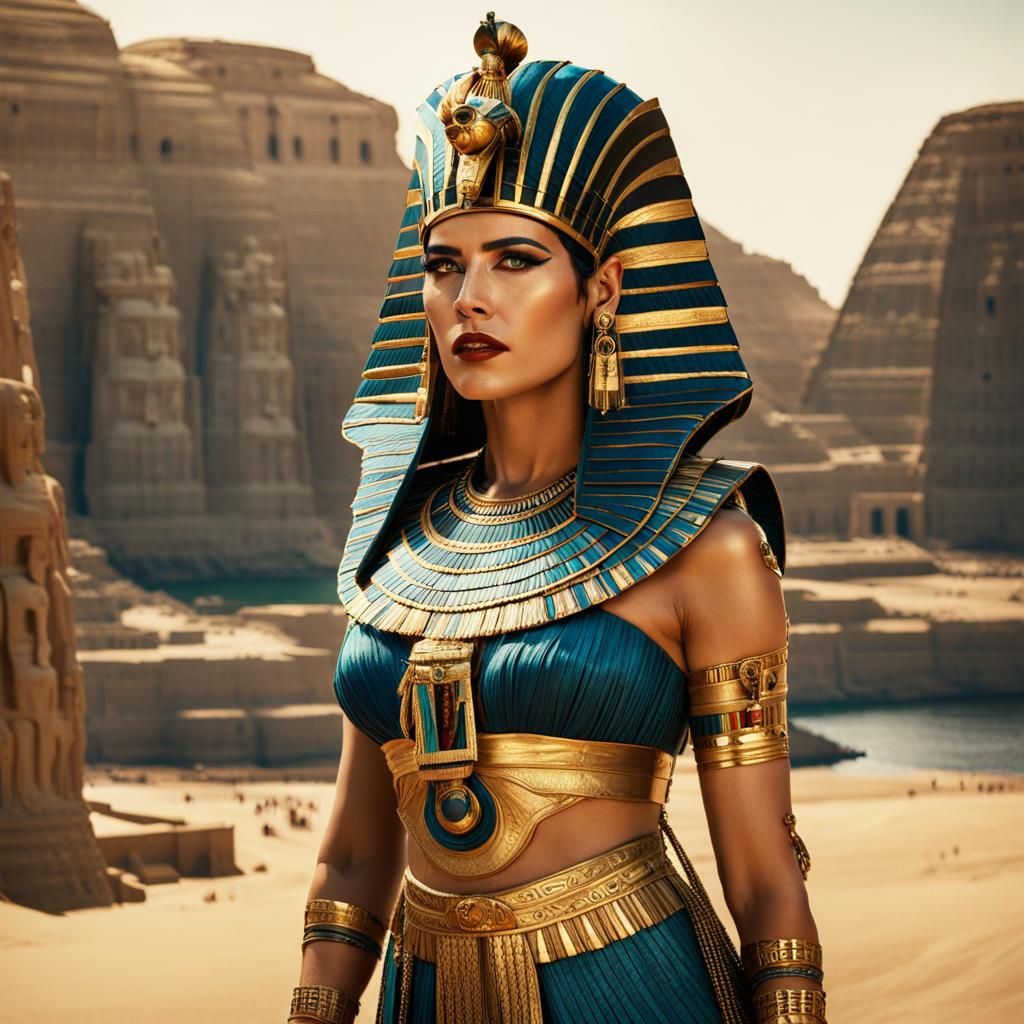 Cleopatra: Egyptian Queen in Cinematic Portrait