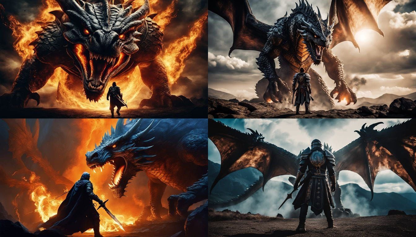 Paladin Defends Against Dragon Fire With Sentient Shield