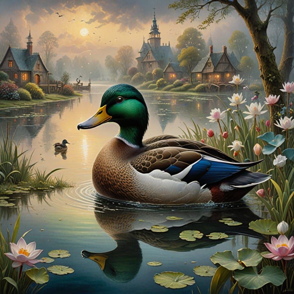 Duck in the Style of Hieronymus Bosch