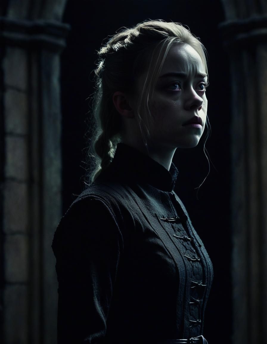 Gothic Vampire Adventuress in Dark Fantasy Portrait