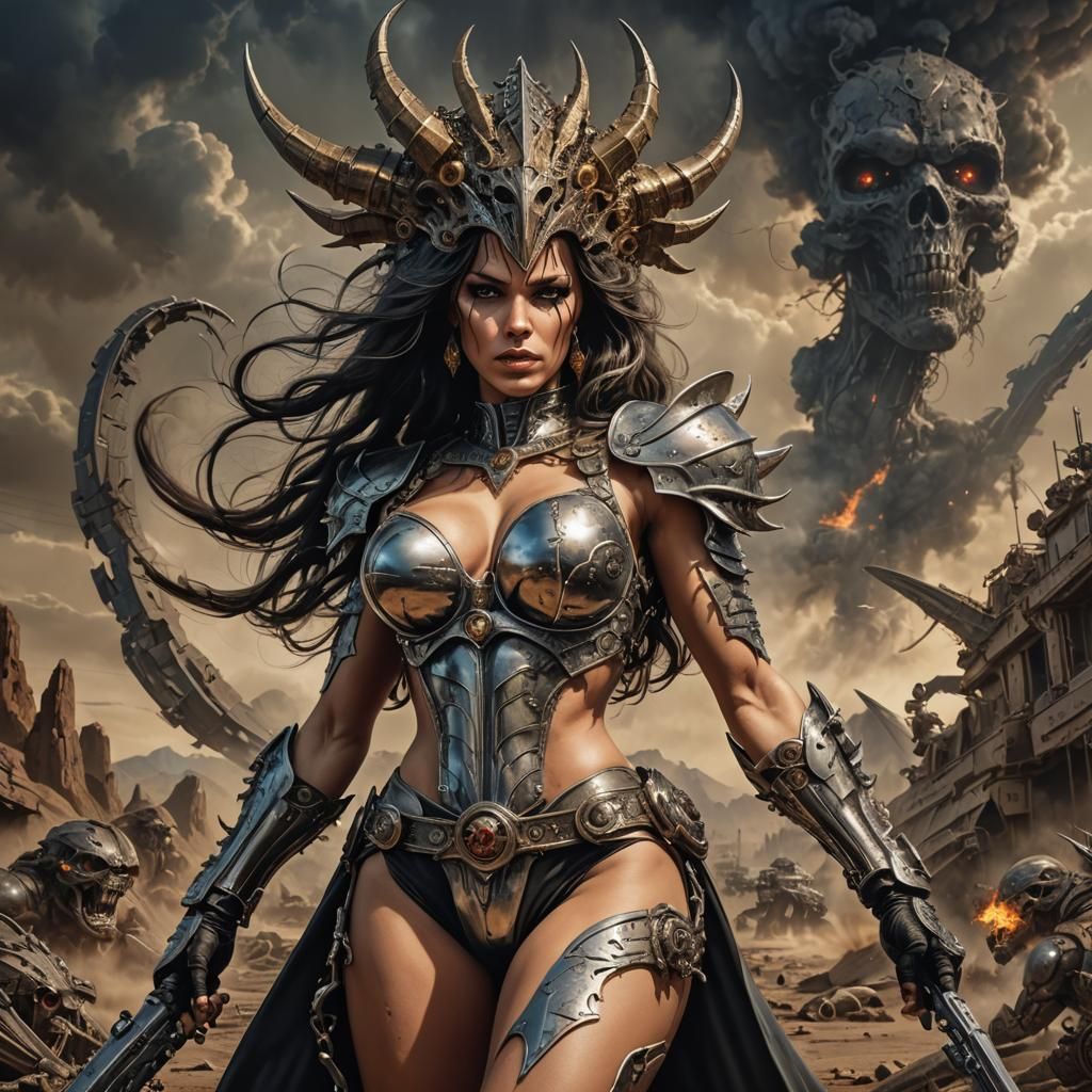 Hyperrealistic Madame Metalstorm in HDR