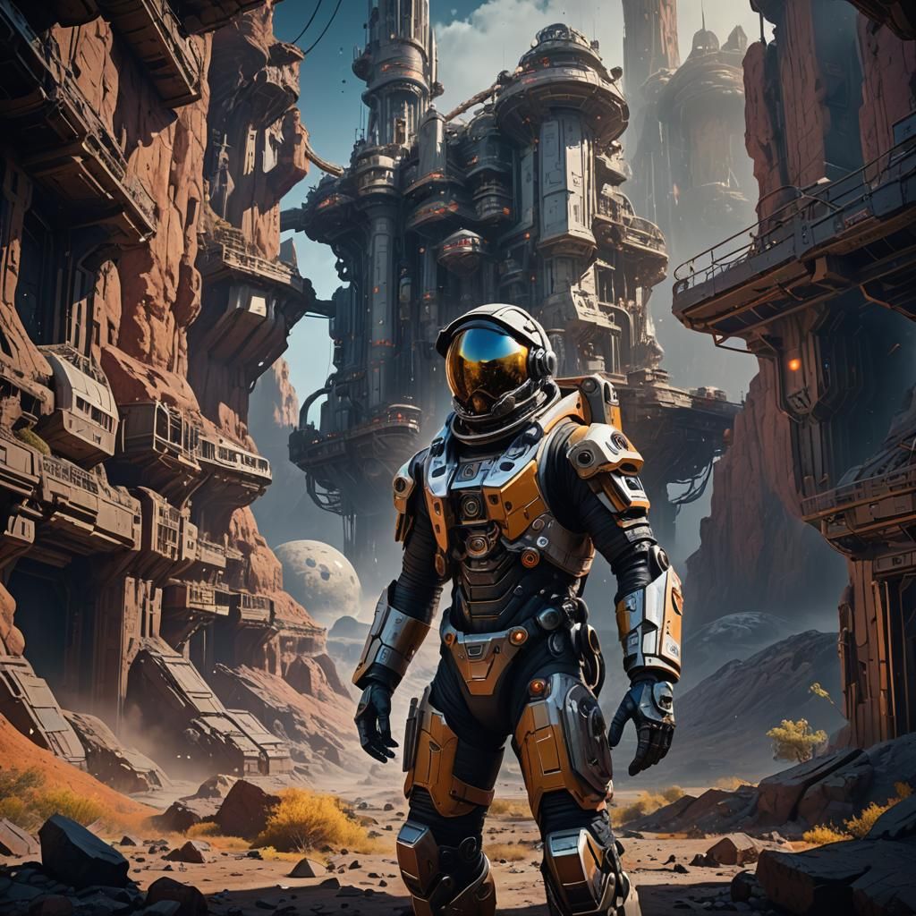 Detailed Space Engineer Concept Art