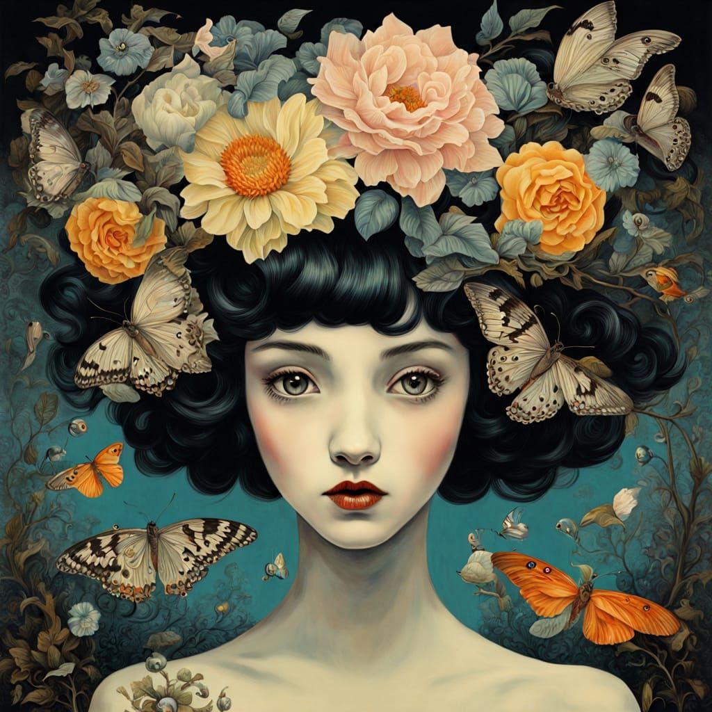 Ethereal Gentleman in a Floral Wonderland