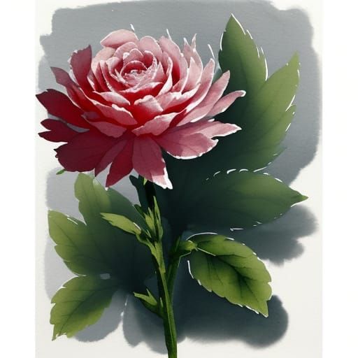 Ink Wash Rosemary Botanical Art