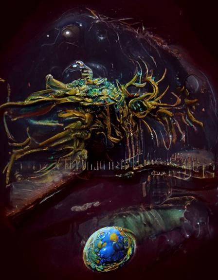 Cosmic Turtle in Space: A Digital Illustration