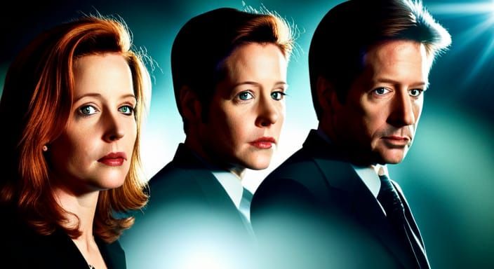 Dana Scully and Fox Mulder Abduction: Cinematic Photo