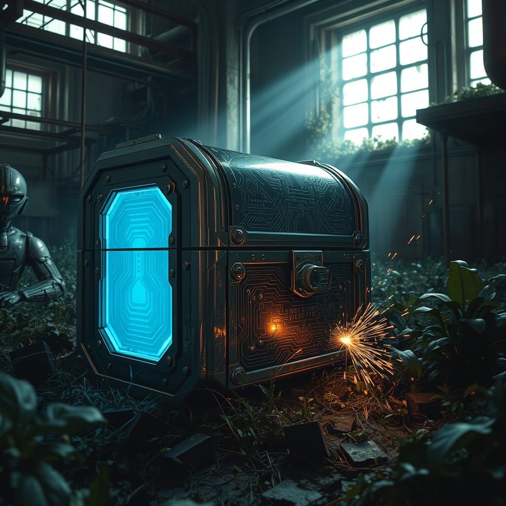 Cyberpunk Data Vault Discovered in Robot Factory