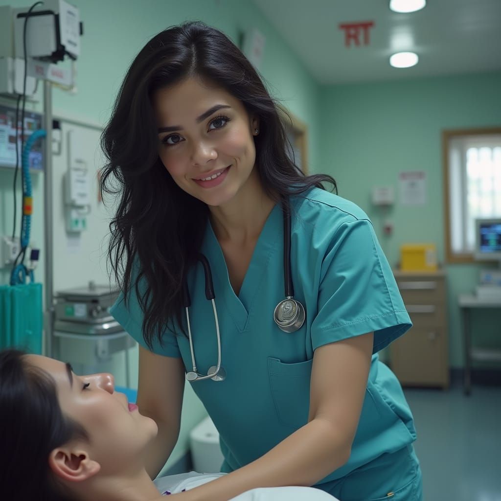 Hyperrealistic Portrait of Nurse Maria Bradley