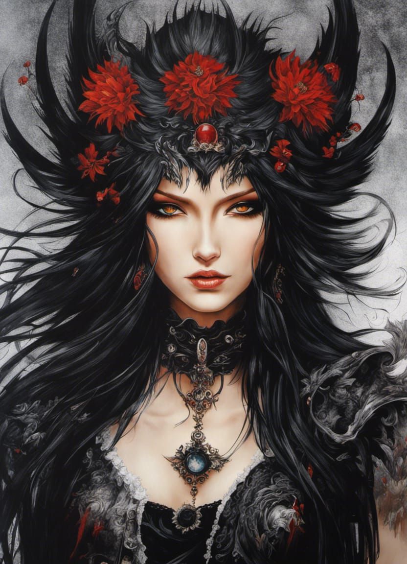 Ichigo Kurosaki as Acrylic Painting in Gothic Style