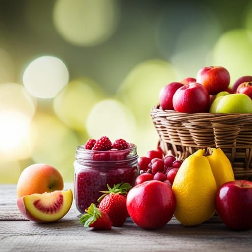 Table of Colorful Fruits in Natural Light