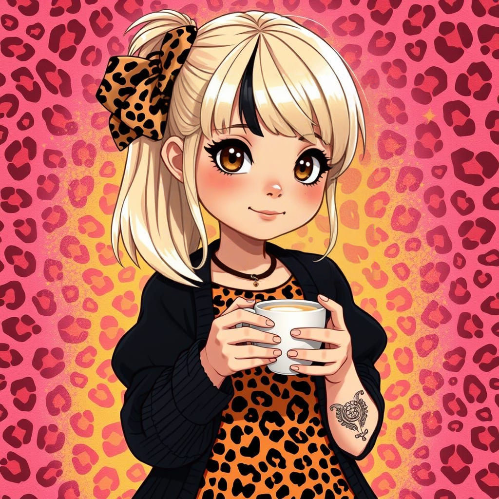 Stylized Animal Crossing-Inspired Girl in Whimsical 3D Portr...