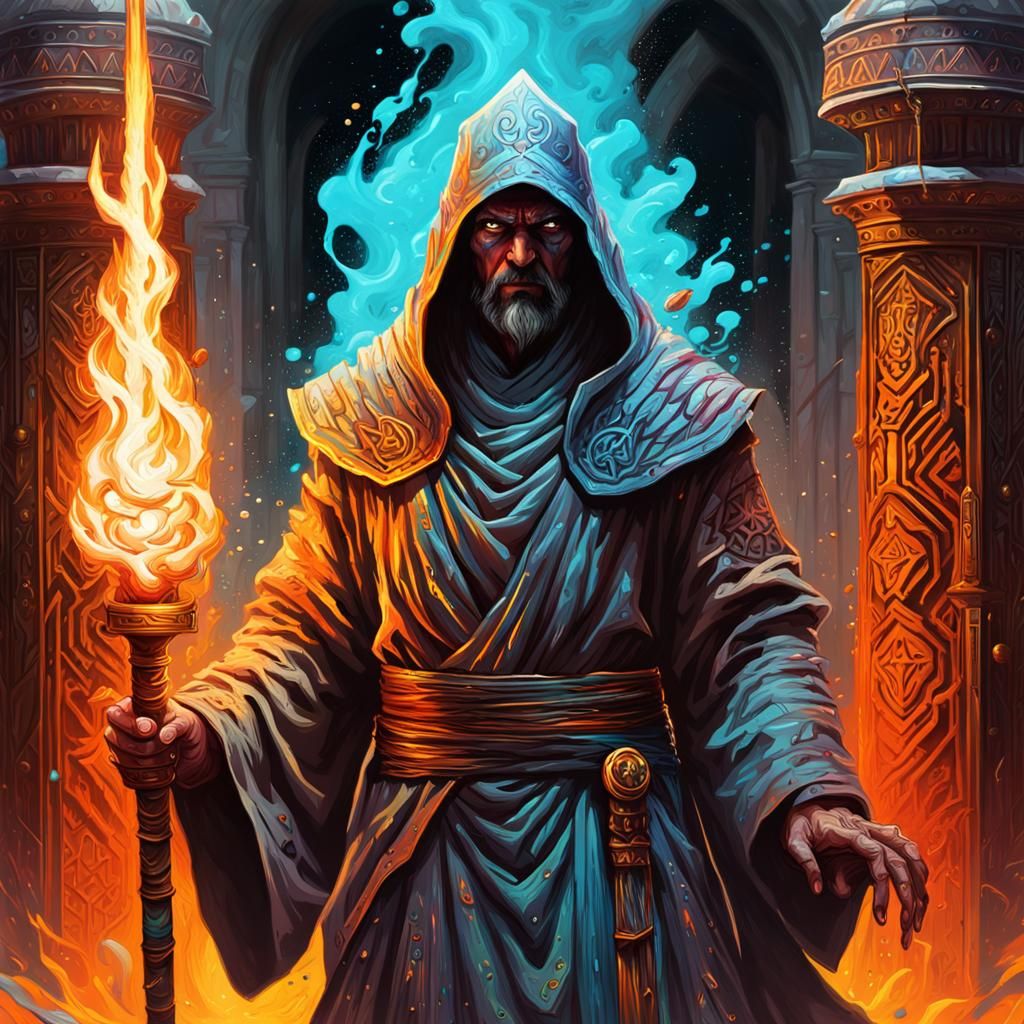 Spiritual Warrior at Hell's Gate in Prism Graffiti Art