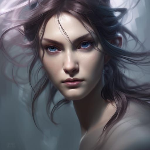 Shadow Monk Portrait in Dark Fantasy Style