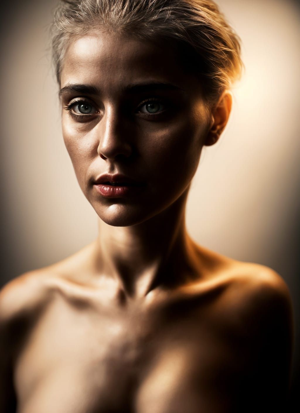 High Contrast Portrait in Neo-Impressionist Style