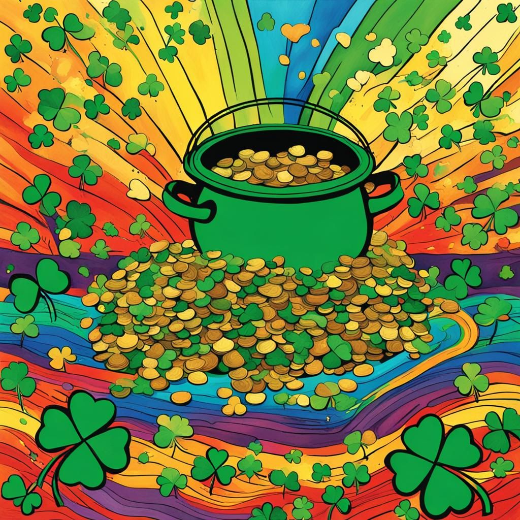 Pot of Gold at Rainbow's End: Abstract Art