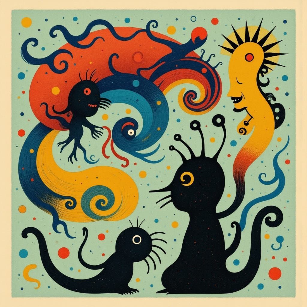 Abstract Textures and Patterns in Modern Art Style