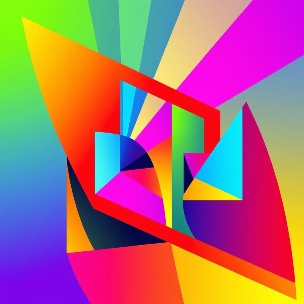 Vibrant Geometric Abstraction in Dynamic Color Theory