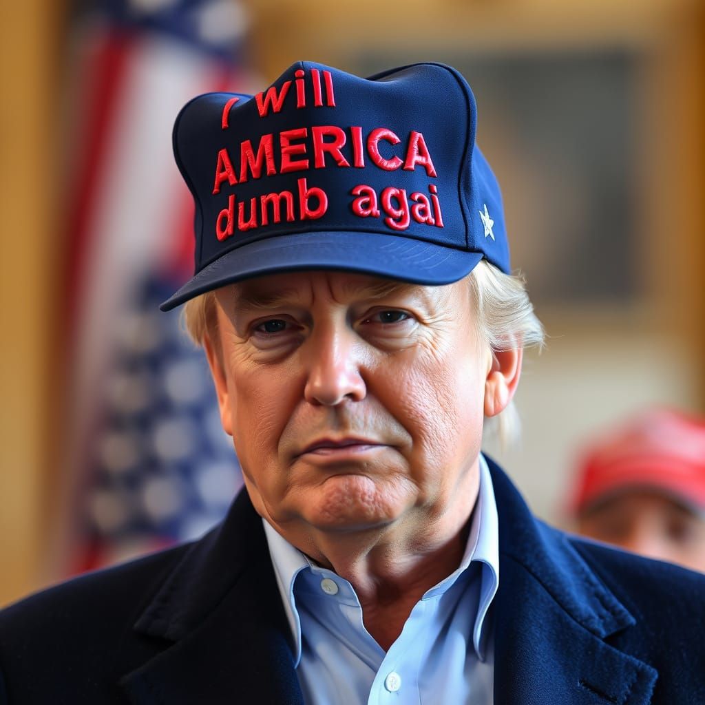 Donald Trump in 'I Will Make America Dumb Again' Red Letter ...