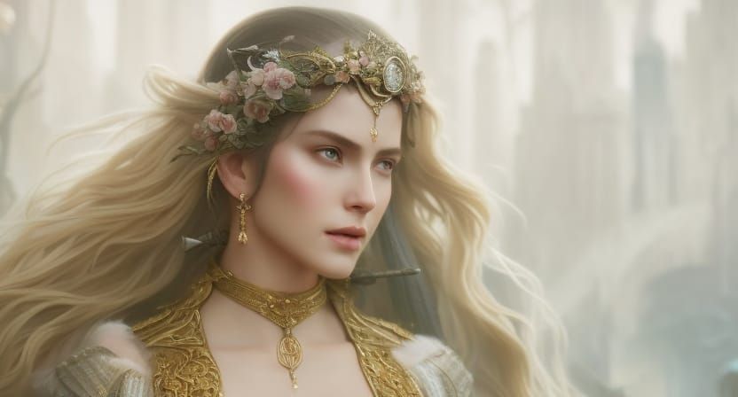 Detailed Pencil Portrait of a Cosmic Beauty